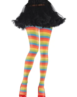 Amscan AU Rainbow Striped Clown Tights Best Sale