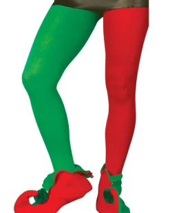 Fun World Red And Green Elf Tights Hot