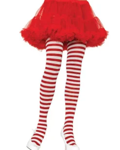 Leg Avenue Red And White Striped Plus Size Tights Online
