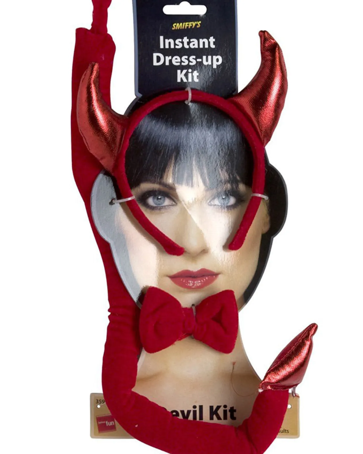 Smiffys Red Devil Horns Bowtie And Tail Set Fashion