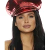 Forplay Red Metallic Cop Hat Sale