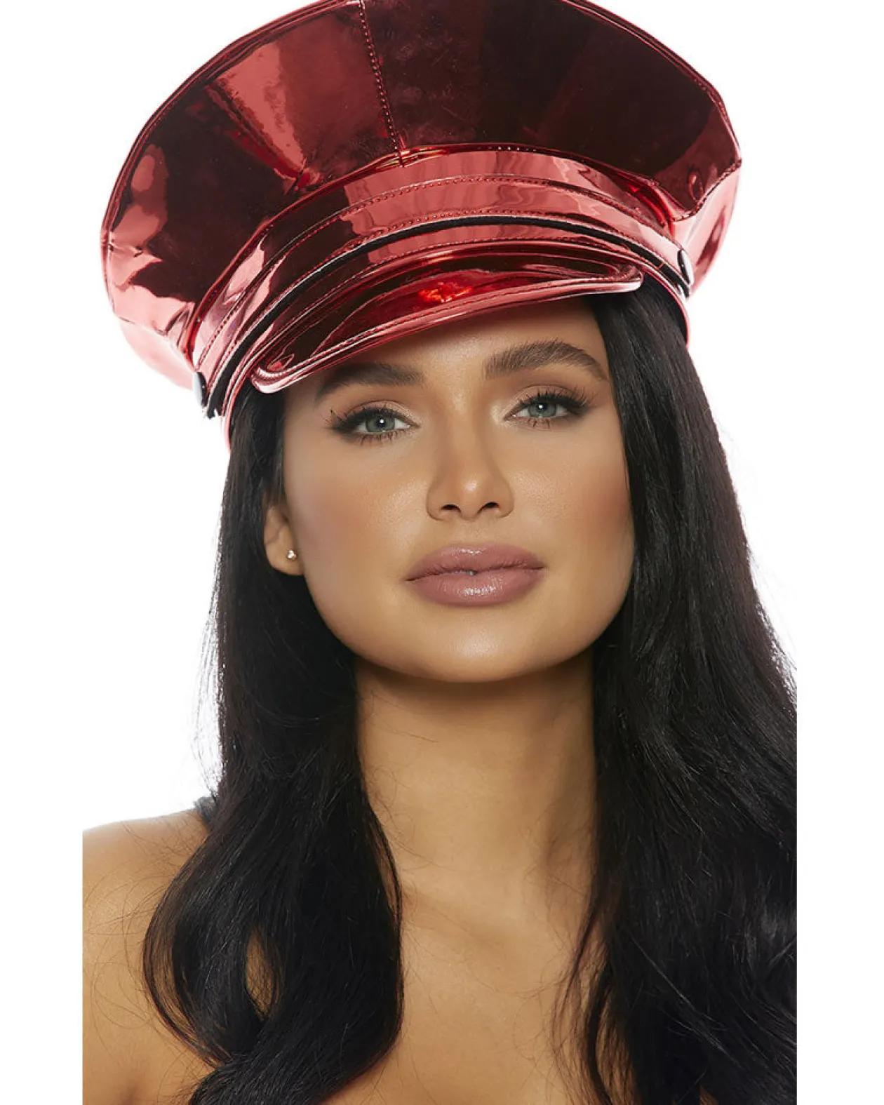 Forplay Red Metallic Cop Hat Sale