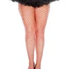 Music Legs Red Mini Diamond Net Plus Size Stockings Best Sale