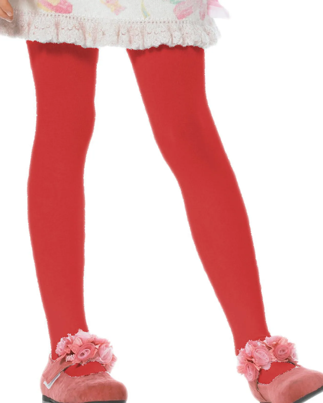 Leg Avenue Red Opaque Girls Tights Cheap