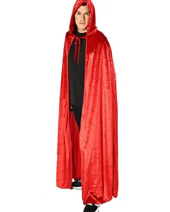 * Red Panne Velvet Deluxe Adults Cape Cheap