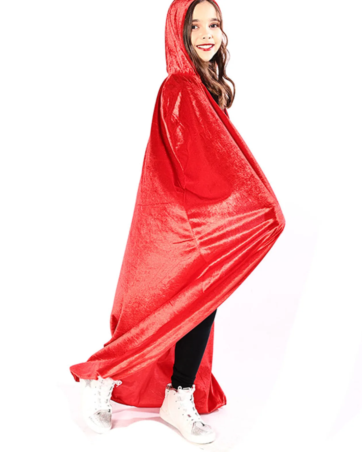 * Red Panne Velvet Deluxe Kids Cape Sale