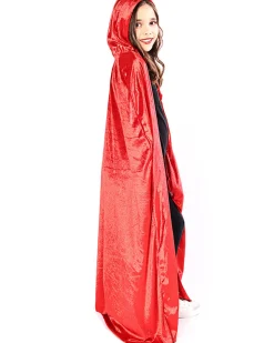 * Red Panne Velvet Deluxe Kids Cape Sale