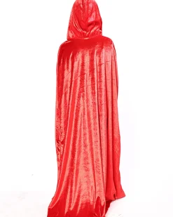 * Red Panne Velvet Deluxe Kids Cape Sale