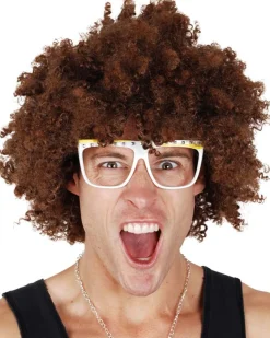 Tomfoolery Redfoo Curly Brown Wig Clearance