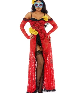 Forplay Reina De Muerte Womens Costume New