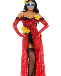 Forplay Reina De Muerte Womens Costume New