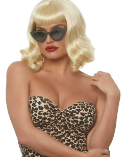 Leg Avenue Retro Bangs Short Curly Blonde Wig Clearance