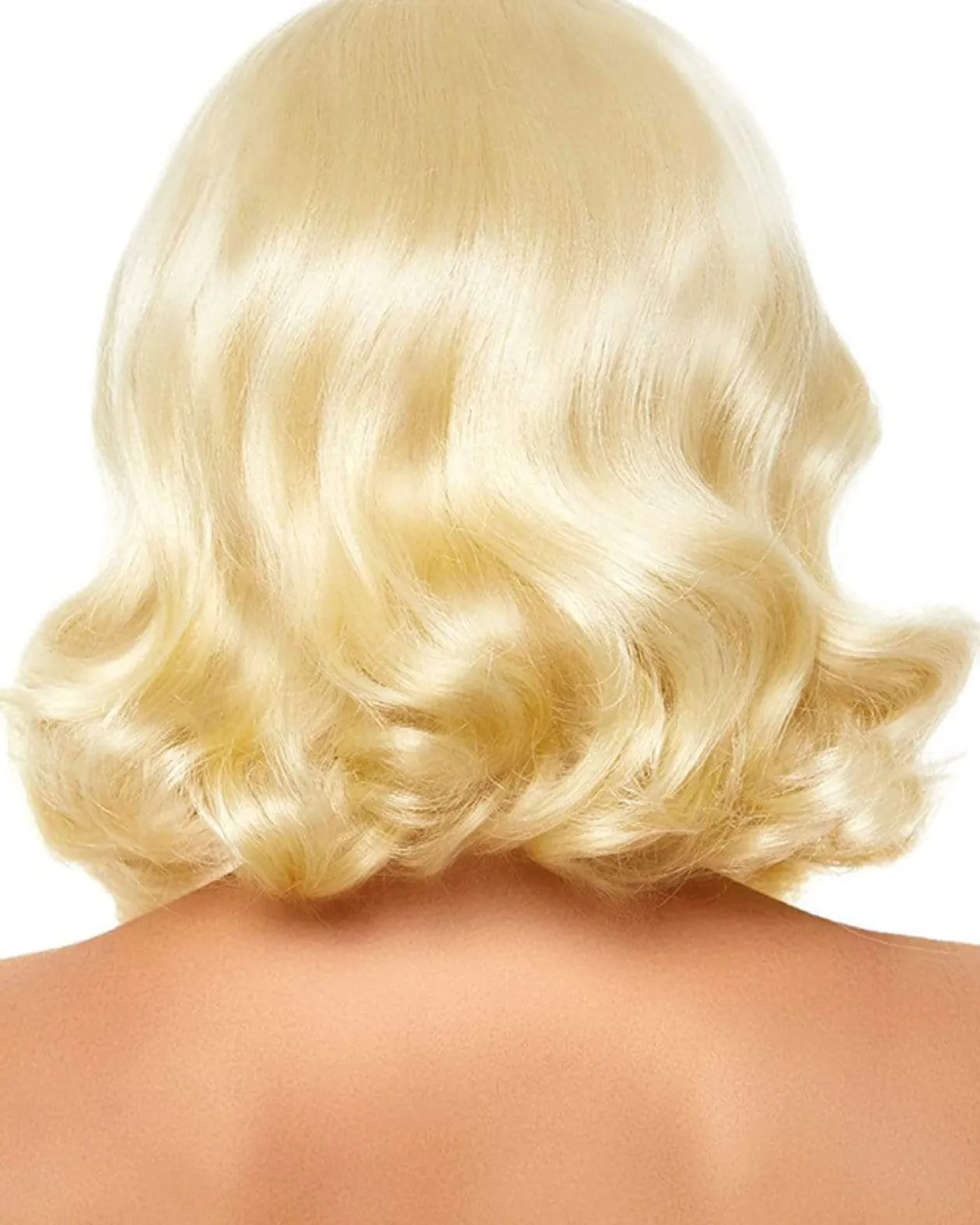 Leg Avenue Retro Bangs Short Curly Blonde Wig Clearance