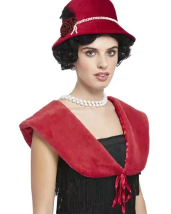 Smiffys 1920S Berry Hat And Faux Fur Stole Set Discount