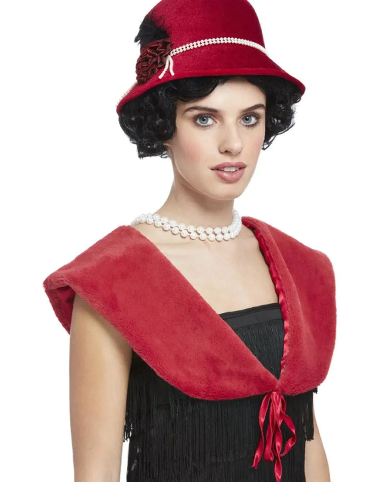 Smiffys 1920S Berry Hat And Faux Fur Stole Set Discount