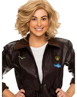 * 80S Charlie Curly Bob Deluxe Blonde Wig Store