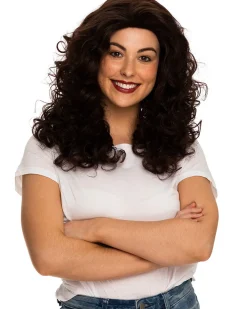 * 90S Elaine Long Curly Deluxe Brown Wig Best