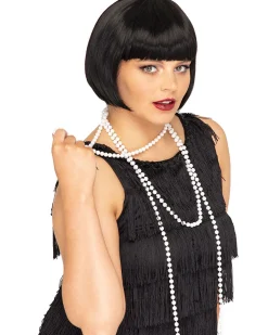 * 1920S Flapper Deluxe Black Bob Wig Sale