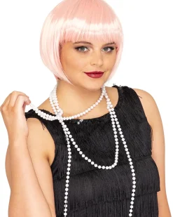 * 1920S Flapper Deluxe Pastel Pink Bob Wig Shop
