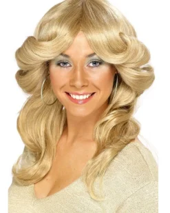 Smiffys 70S Flicked Blonde Wig Cheap