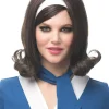 Costume Culture by Franco 60S Flip Brown Wig With Headband Clearance