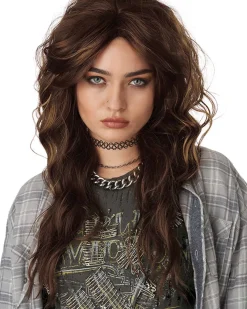 California Costumes 90S Grunge Rocker Long Brown Wig Cheap