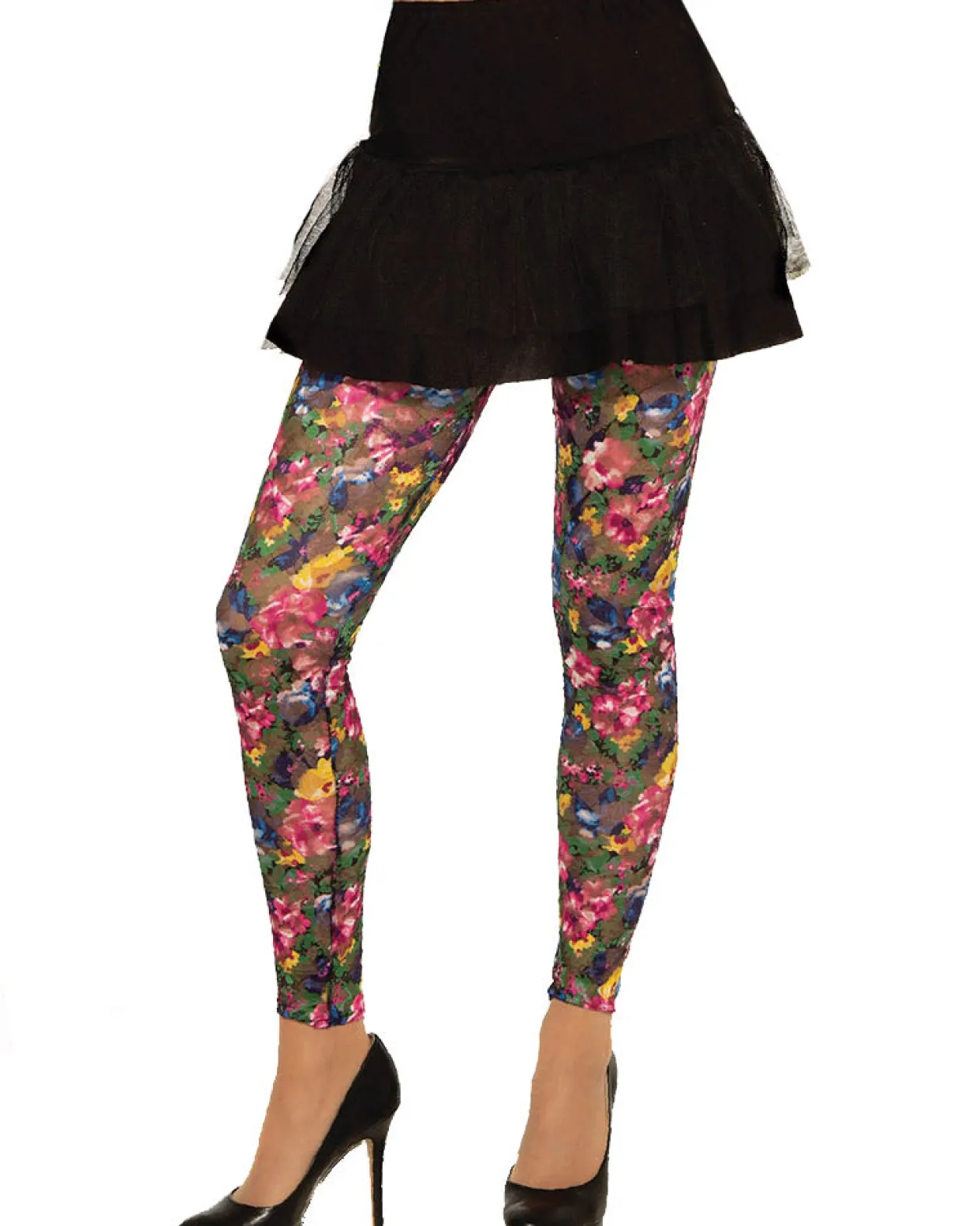 Forum Novelties 80S Lace Skirt With Floral Leggings New