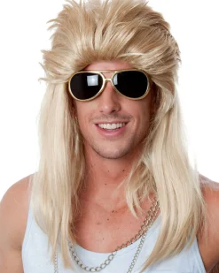 Allaura Wigs and Hair 80S Mudflap Mullet Blonde Wig Store