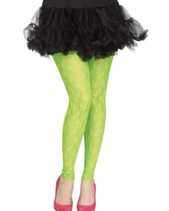 Fun World 80S Neon Green Lace Footless Tights Shop