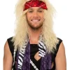 * 80S Rocker Big Hair Deluxe Blonde Wig New