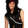 * 80S Rocker Big Hair Deluxe Black Wig Cheap