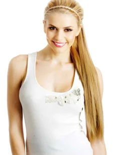 Allaura Wigs and Hair Sandy Blonde Wrap Around 60Cm Deluxe Ponytail Online