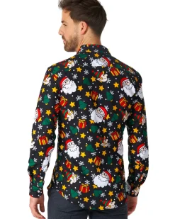 Opposuits Santa Elves Black Mens Suitmeister Shirt Cheap