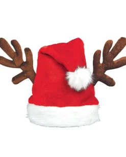 Amscan AU Santa Hat With Antlers Hot