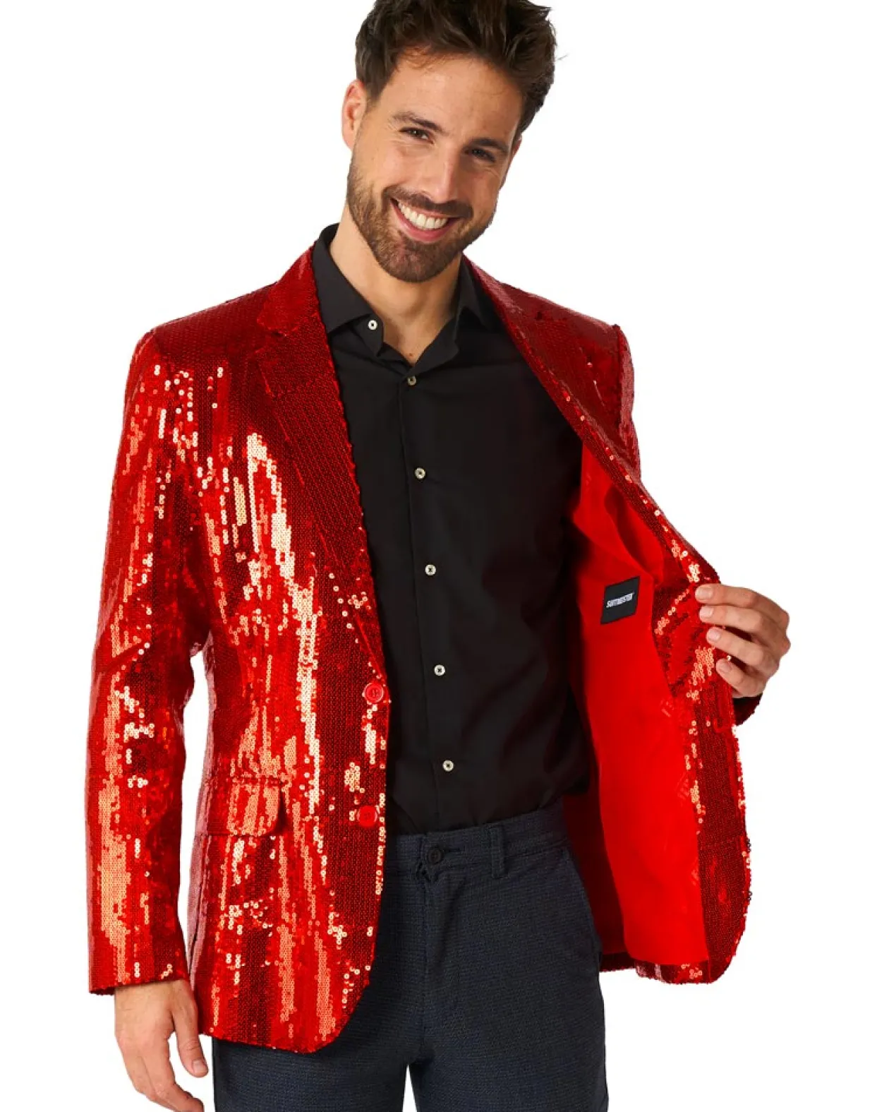 Opposuits Sequins Red Mens Suitmeister Jacket Shop