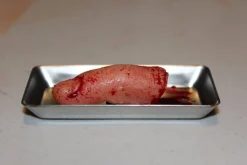 ForensicFX Studios Severed Finger Prop On Medical Metal Tray Shop
