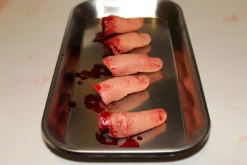 ForensicFX Studios Severed Fingers On Medical Tray Display Fashion
