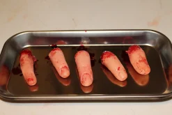 ForensicFX Studios Severed Fingers On Medical Tray Display Fashion