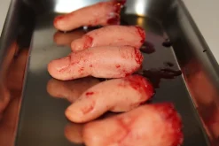ForensicFX Studios Severed Fingers On Medical Tray Display Fashion