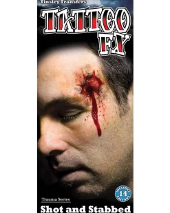 Tinsley Transfers Shot And Stabbed Fx Temporary Tattoos Discount
