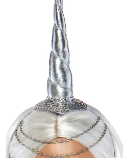 Leg Avenue Silver Celestial Unicorn Headband With Chain And Braided Mane Online