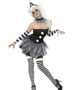 Smiffys Sinister Pierrot Womens Costume Best Sale