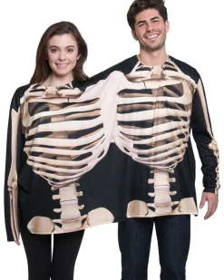 Creative Apparel Concepts Skeleton Faux Real Double Shirt New