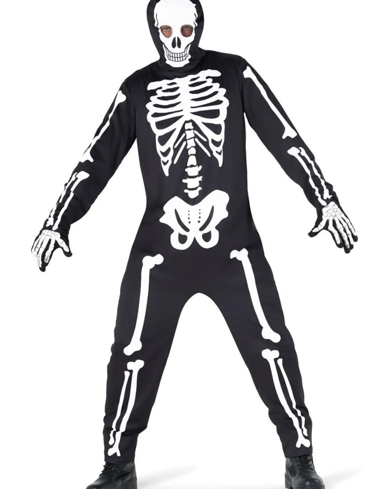 Fun Shack Skeleton Onesie Mens Costume Hot