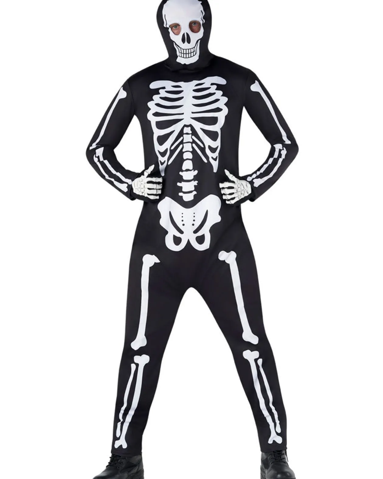 Fun Shack Skeleton Onesie Mens Costume Hot