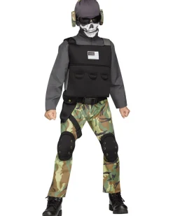 Fun World Skull Soldier Boys Costume Hot