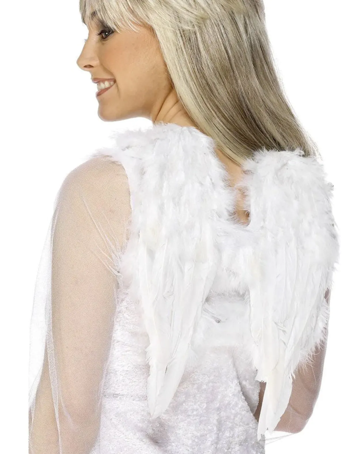 Smiffys Small White Feather Angel Wings 40Cm Store
