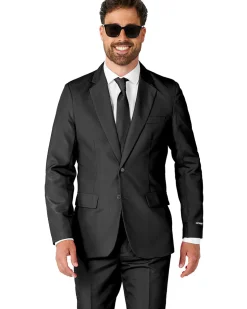 Opposuits Solid Black Mens Suitmeister Discount