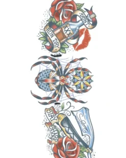 Tinsley Transfers Spider Fx Temporary Neck Tattoo Shop