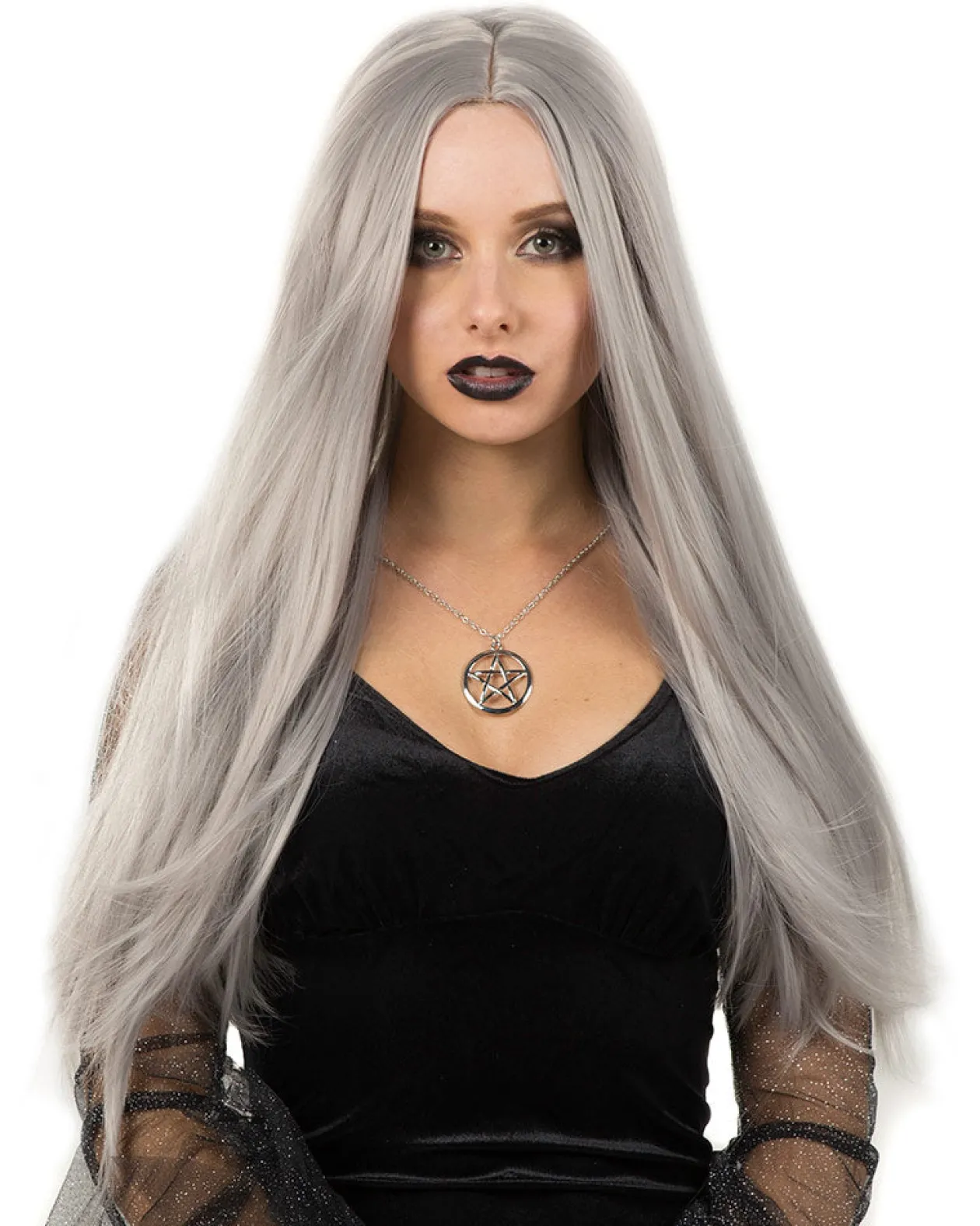 * Spirit Deluxe Grey Long Wig Best Sale
